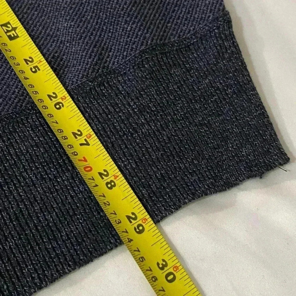 Robert Graham men dark  gray long sleeves collar 1/4 zip pullover sweater size M - Picture 11 of 12